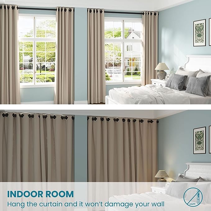 ALLZONE Heavy Duty Tension Curtain Rod for Window, 83123 Inches, Room