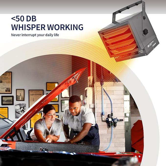 Garage Heater, 5000W Heater for Garage with 3 Heating Setting